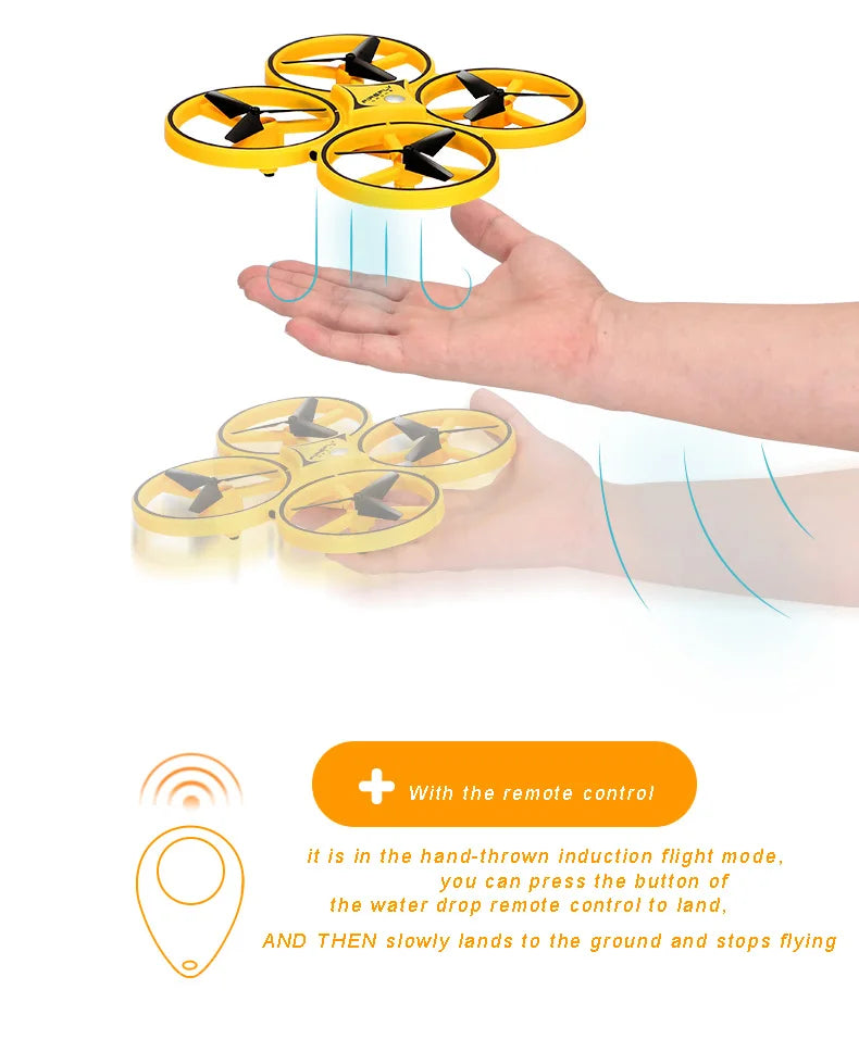 RC dron na rękę z gestami