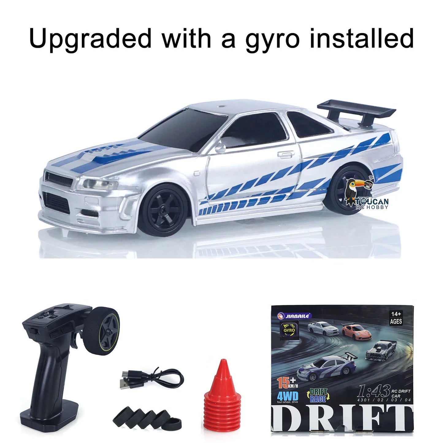 Zdalnie sterowany samochód wyścigowy 1:43 4WD