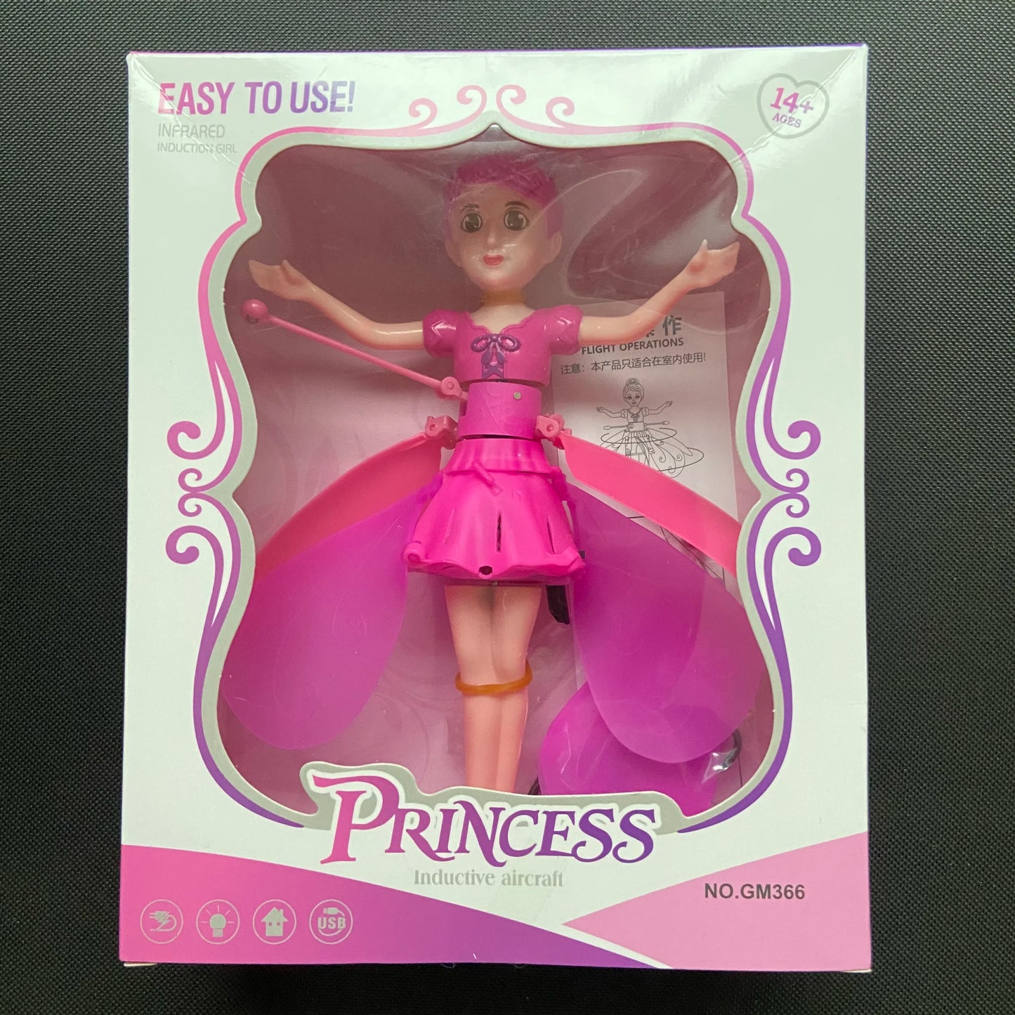 Latająca lalka z gestami LED