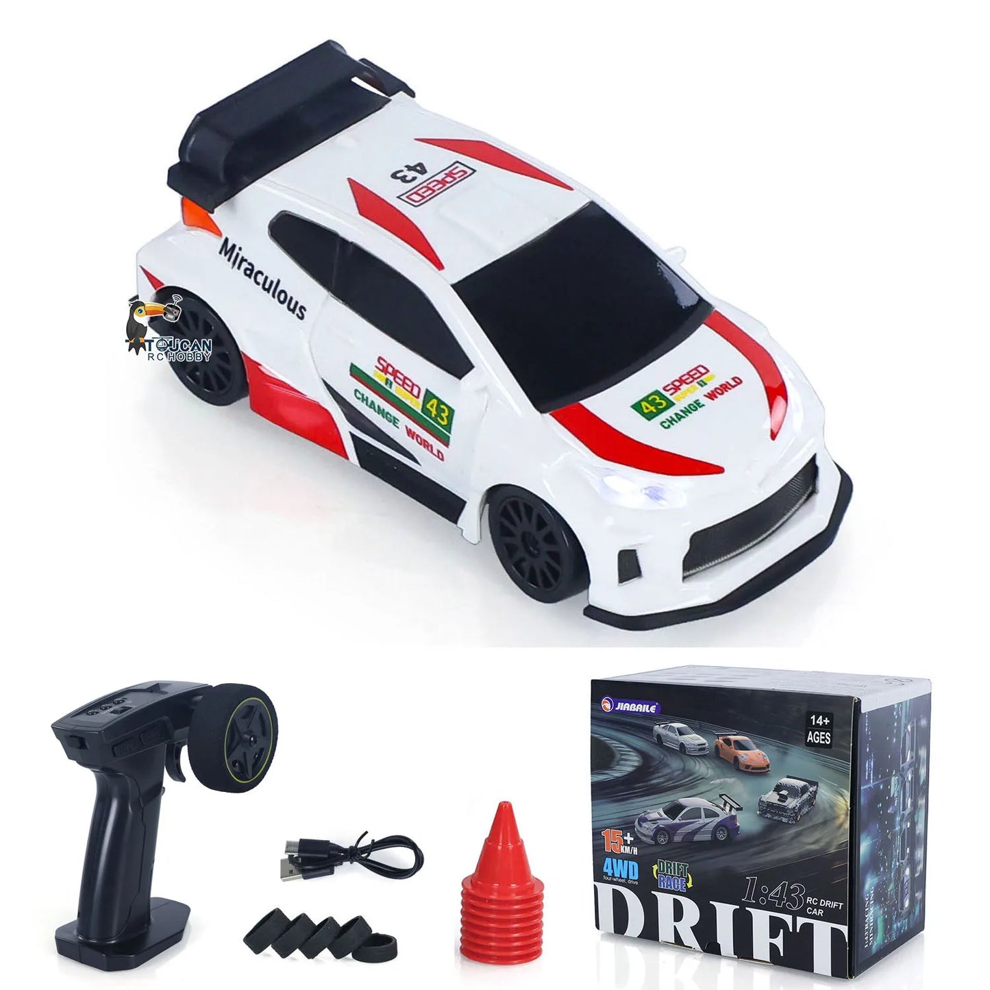 Zdalnie sterowany samochód wyścigowy 1:43 4WD