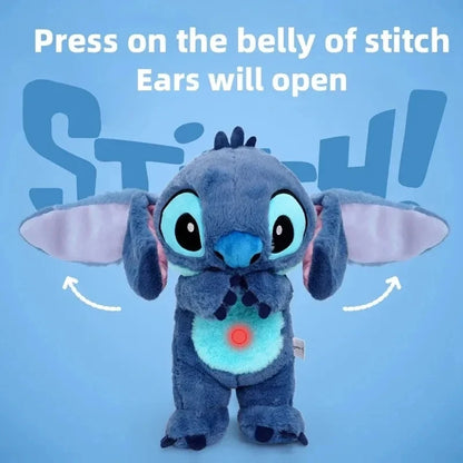 Pluszowy Stitch z muzyką, światłem i oddechem