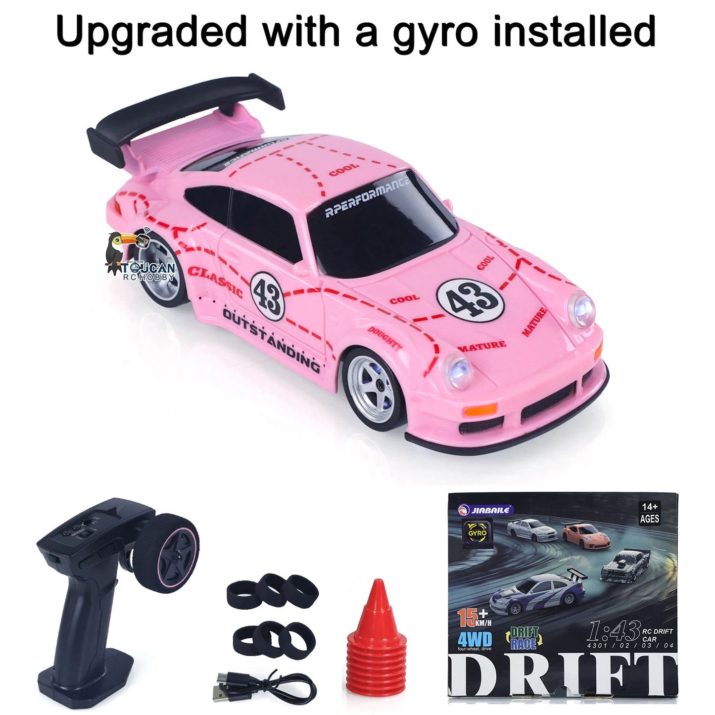 Zdalnie sterowany samochód wyścigowy 1:43 4WD